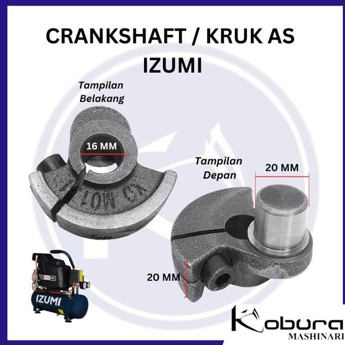 Crankshaft Portable Izumi Kruk As Kompresor Angin Listrik