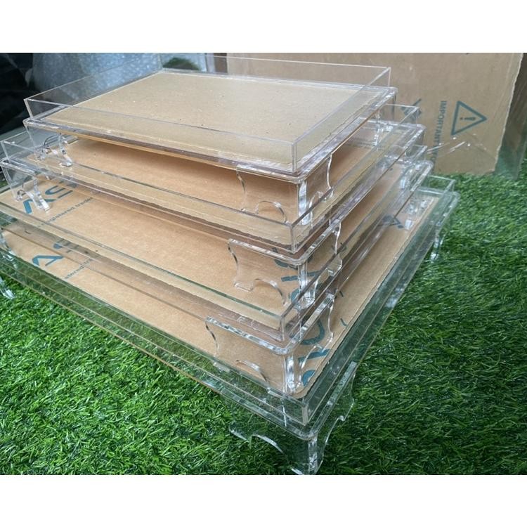 Akrilik Isi 4 1 Set Kotak Hantaran Seserahan Kaca