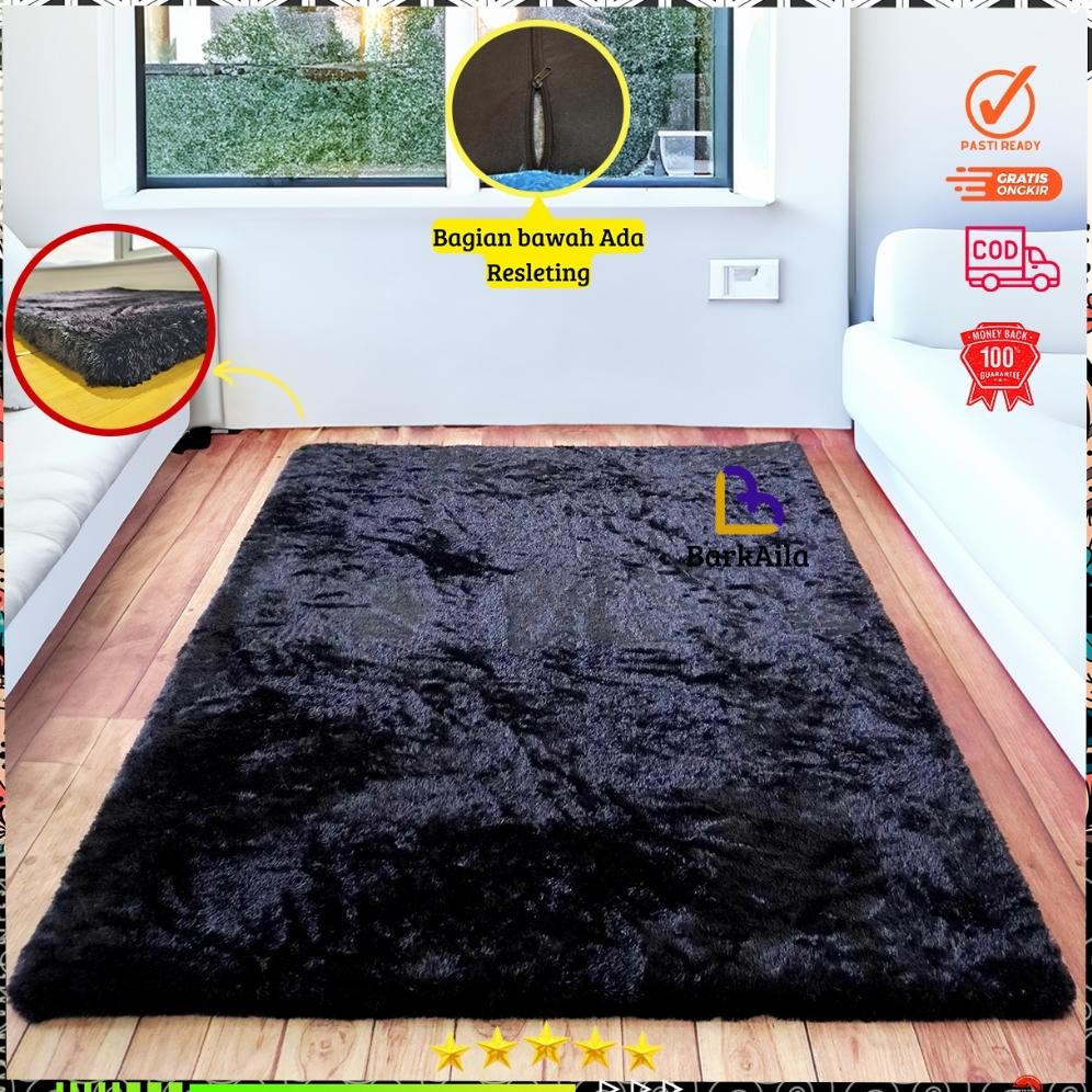 Karpet bulu rasfur ukuran 160x100X3.5CM