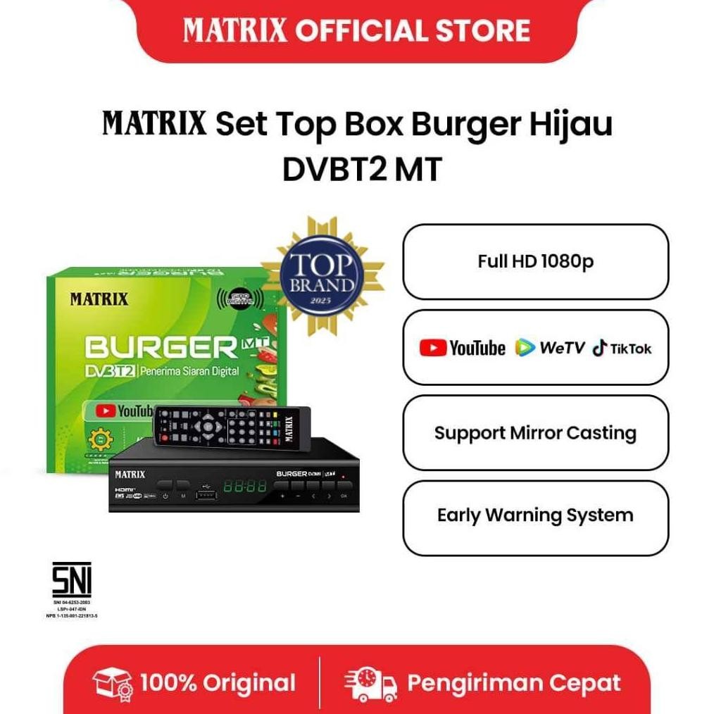 100% Ori Koe-1116 Matrix Set Top Box Burger Hijau Dvb-T2 Mt / Stb Tv Digital Termurah Fj-44