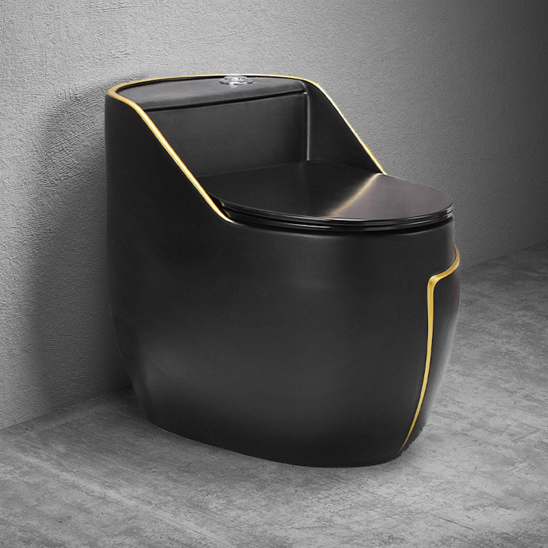 Closet Duduk Kloset Duduk Toilet Duduk Tutup Slow /Kloset Duduk Hitam Gold Kloset Duduk -