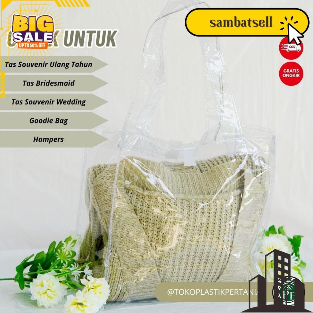 

Tas Mika Bening Transparan Souvenir Ulang Tahun Kue Lebaran Kado 1 Pcs (020) Gratis Ongkir