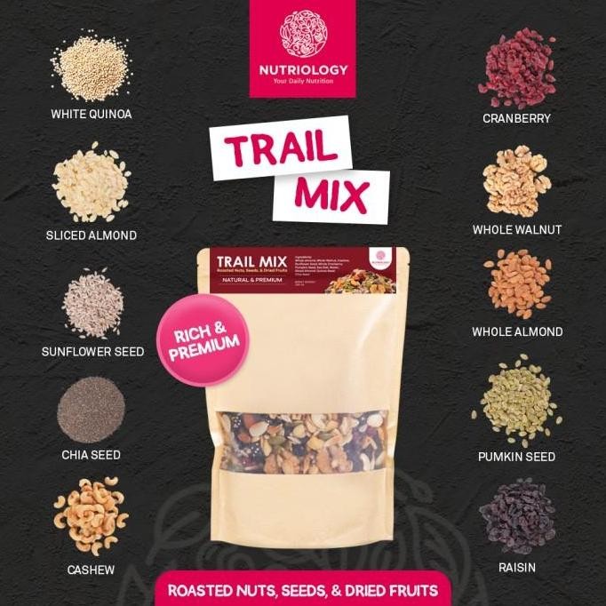 

(Good) Trail Mix Nutriology 500Gr - Roasted Nuts, Seeds, & Dried Fruits