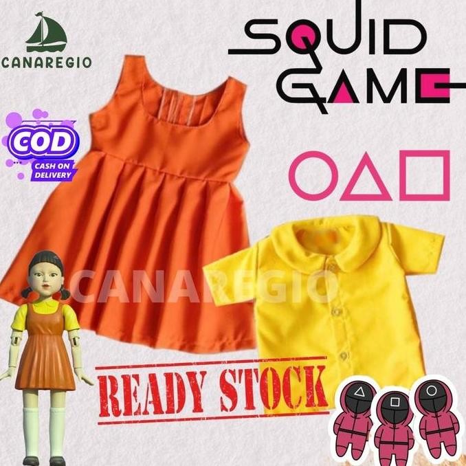 DB65 >> Kostum Boneka Squid Game / Baju Viral / Baju Squid Game