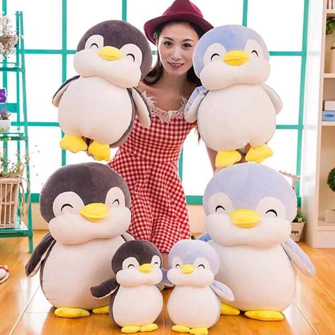 DS123 }} Boneka pinguin lucu imut gemoy / boneka pinguin led mainan anak