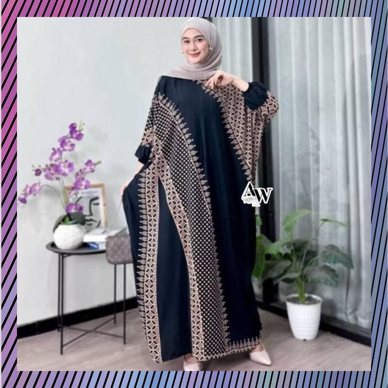 Bisa COD Madinah Kaftan By Batik A W Kaftan Rayon Premium Jumbo Busui Kaftan Batik Simple Daster Kaf