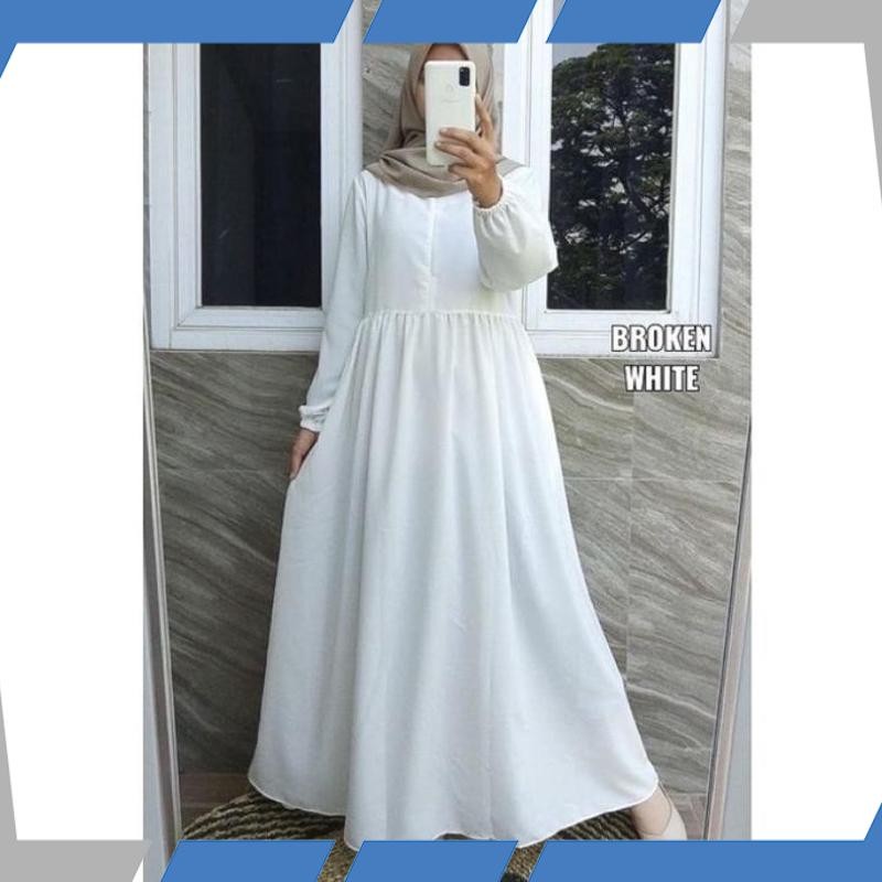 Cuci Gudang Midi dress/ midi dress crinkel/ midi dress jumbo/ midi dress muslim / Dress muslimah / m