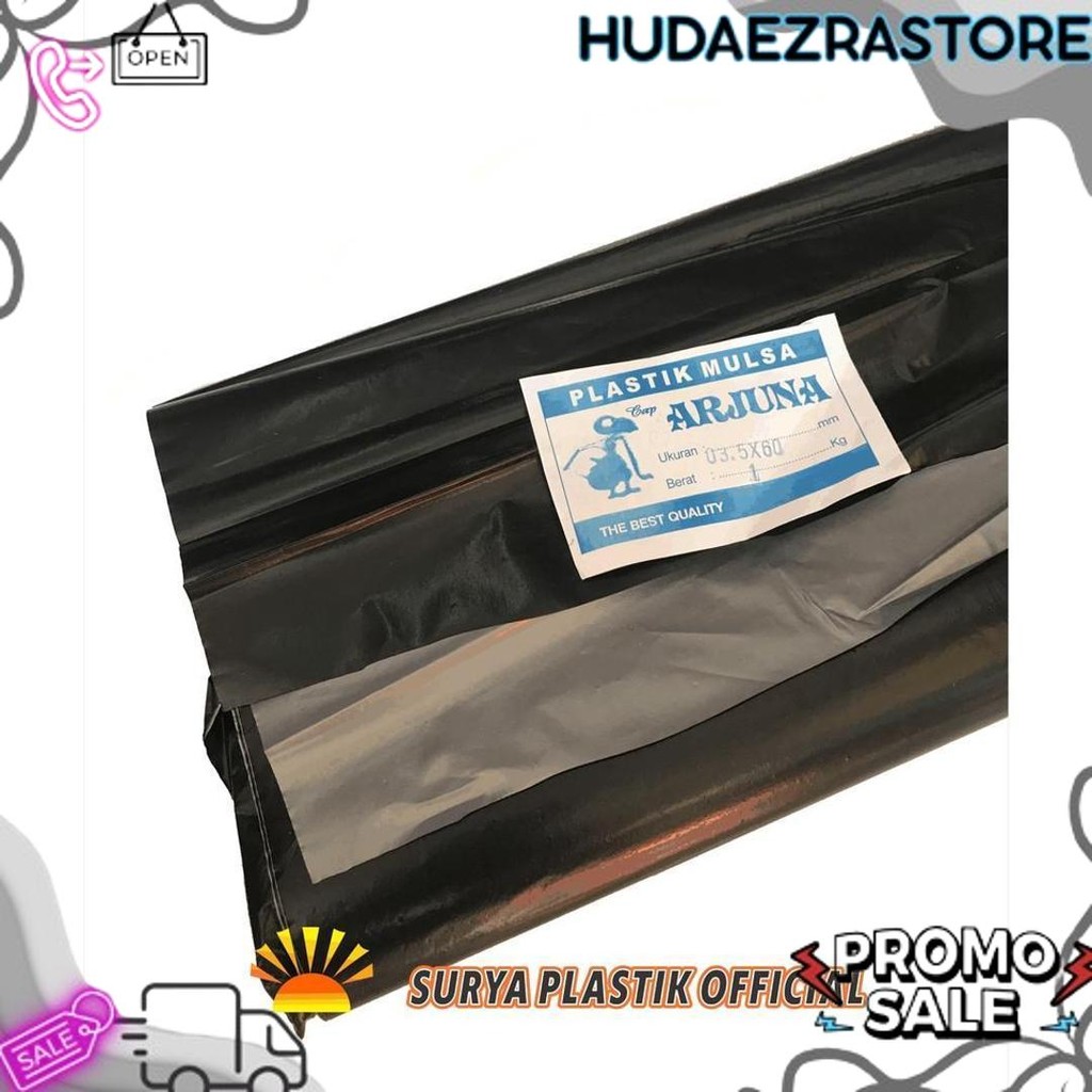 Grosir Plastik Mulsa Hitam Perak tebal 08 lebar 200 cm kemasan 1kg