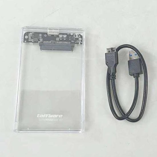 Case Enclosure 2.5 Inch Casing Harddisk Hdd Ssd Eksternal Transparan Usb 3.0 Free Kabel Plastik