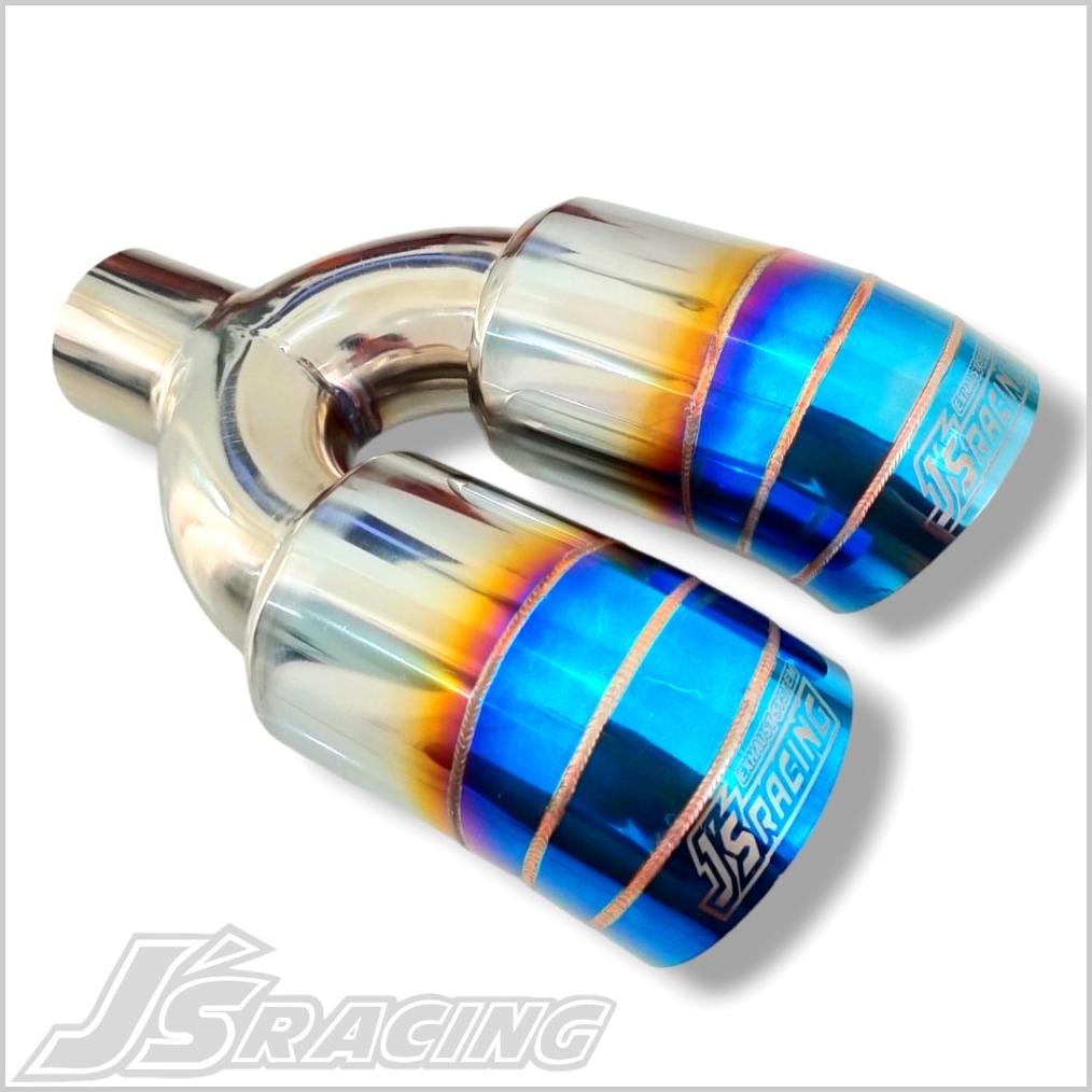 KNALPOT MOBIL JS RACING CABANG SUARA BASS ULEM BASS PADAT UNIVERSAL MOBIL