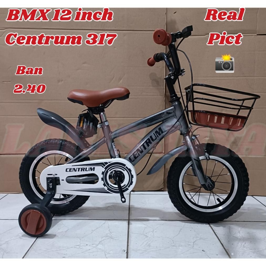 Sepeda Anak Laki Dan  Perempuan BMX Ukuran 12 Inch CENTRUM 317  keranjang TERBARU