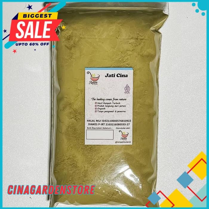 

TUMBUHAN HERBAL DAUN JATI CINA BUBUK GRADE PREMIUM KUALITAS PRODUK TERBAIK