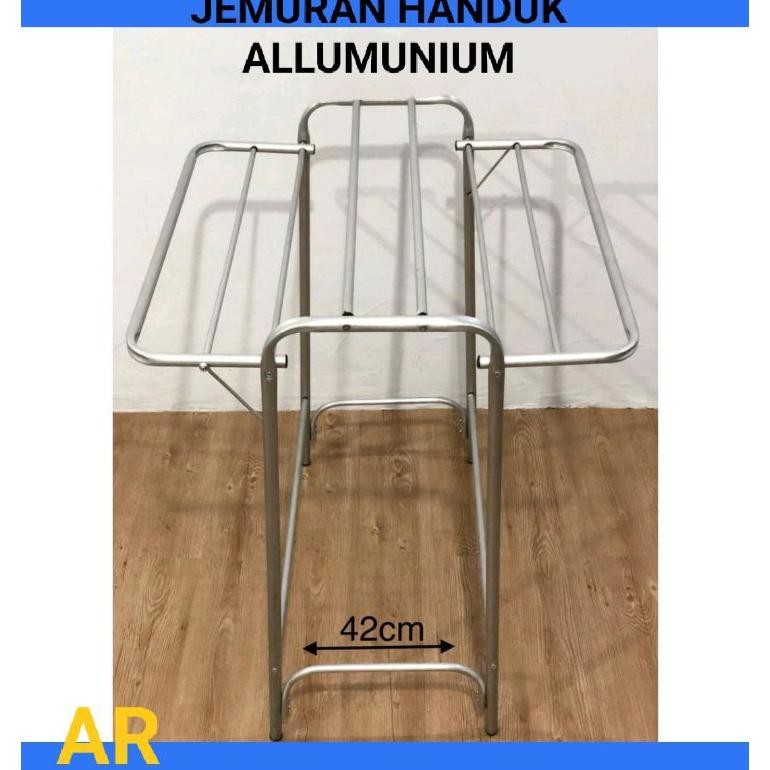 Rak Handuk Aluminium Lipat Gantungan Jemuran