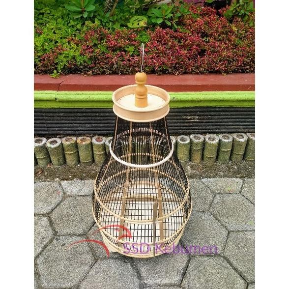 Sangkar Burung Perkutut Model Kerucut Jeruji Hitam