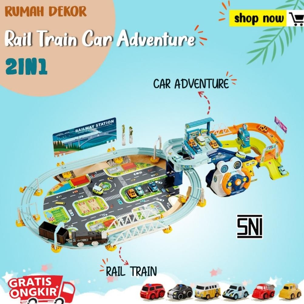 Mainan Anak Urban Rail Transit Mobil Mobilan Eskalator Otomatis