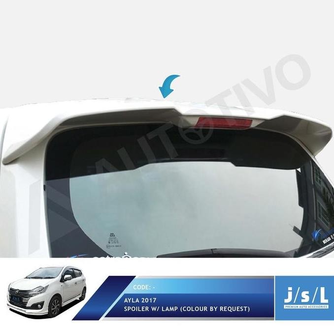 New Ayla 2017 Spoiler with Lamp / Aksesoris Daihatsu Ayla