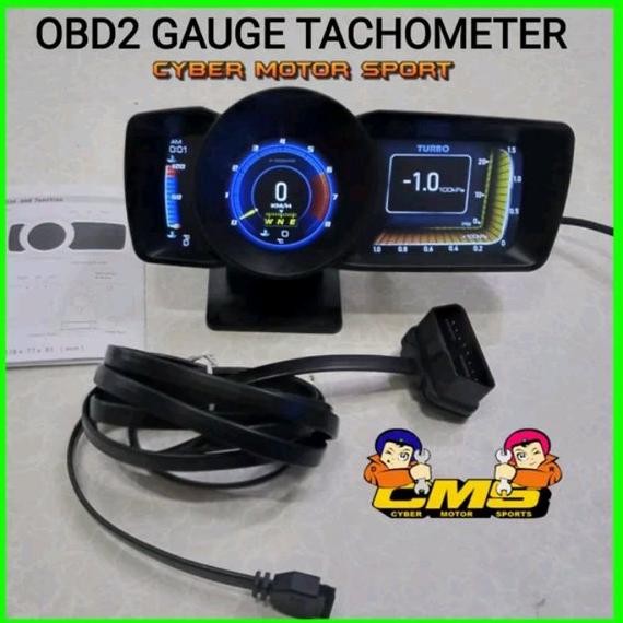speedometer digital mobil OBD2. Tachometer RPM Volt meter water temp