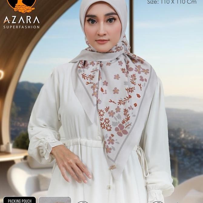 (Good) GROSIR JILBAB KERUDUNG AZARA VOAL POLYCOTTON MOTIF LC SEGIEMPAT PART 6