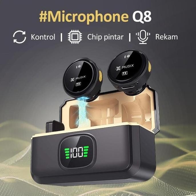 Bonkyo Q8 wireless clip-on microphone microphone dual microphone wireless microphone hp lavalier mic