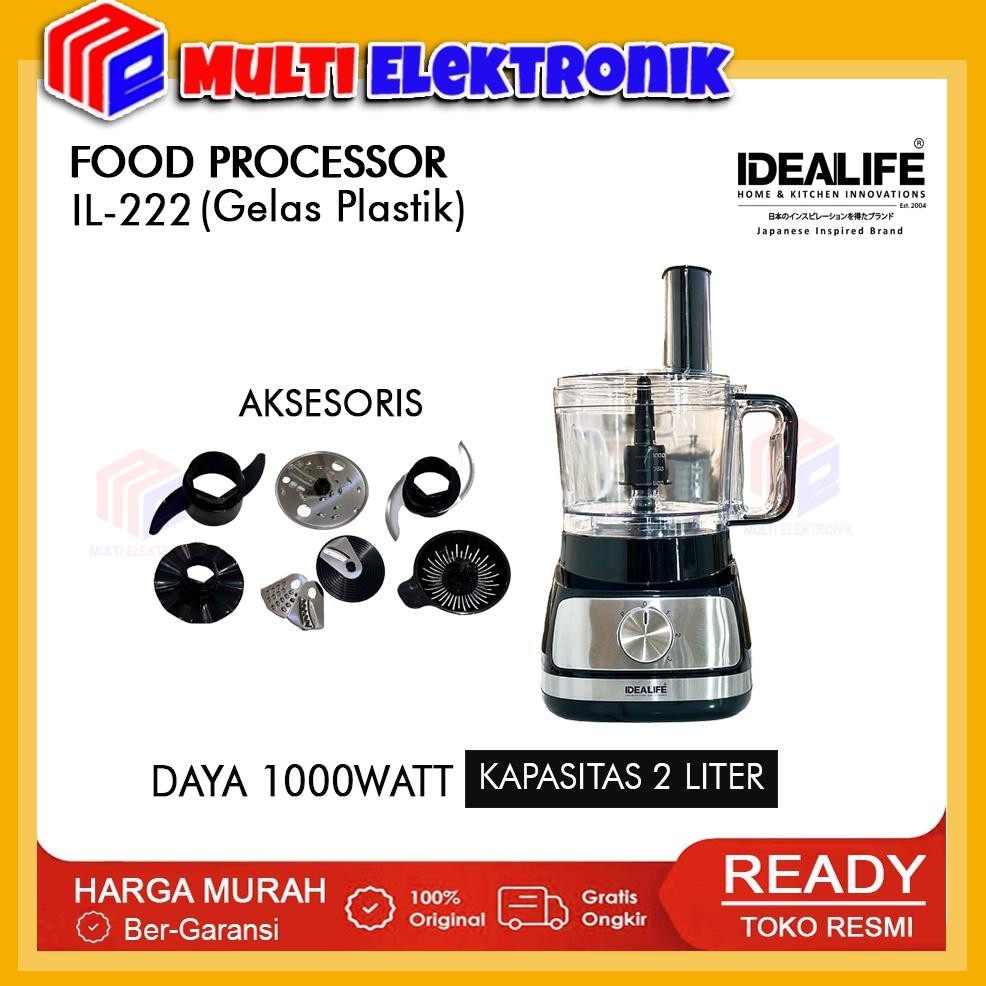 Idealife Jumbo Electric Food Processor Multifungsi Idealife IL-222 Kapasitas 2L