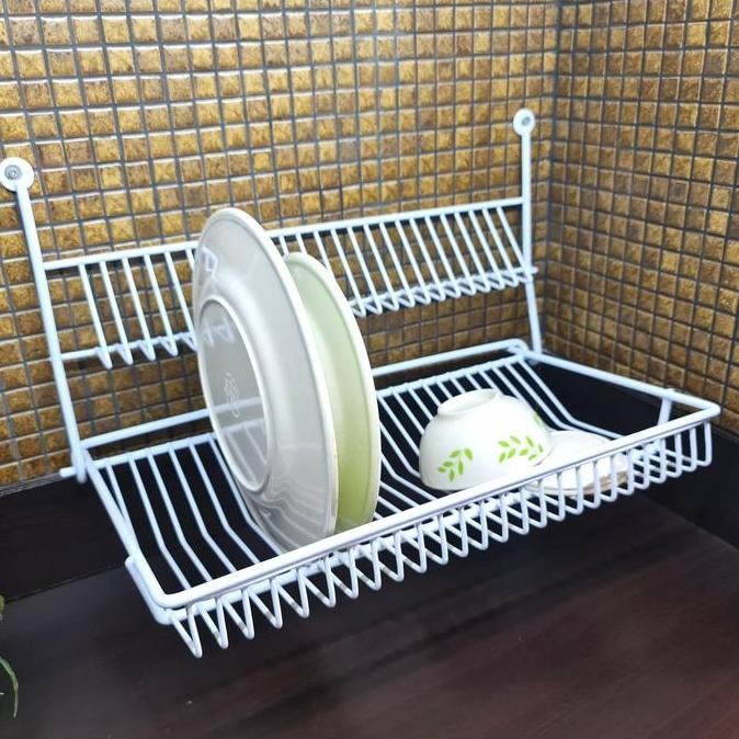 Rak Piring Lipat Modelline - Tempat Gelas sendok besi gantung dapur