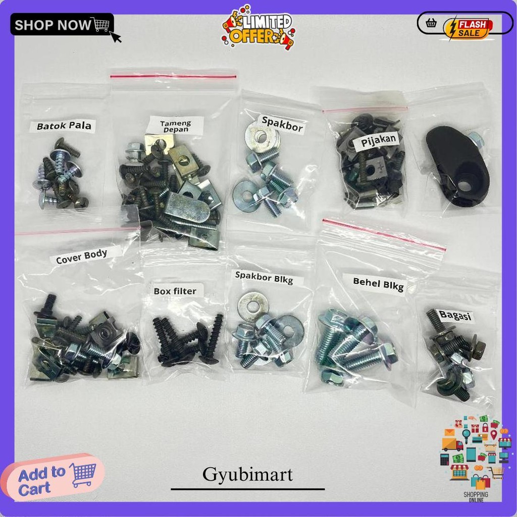 Baut Beat Karbu Full Set / Baut Honda Beat Karbu Full Body Original Produk