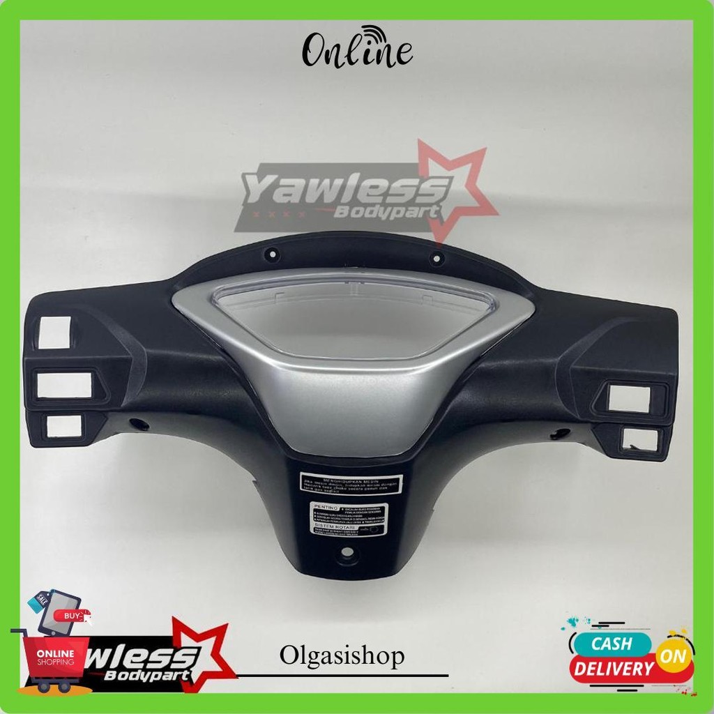 Batok Kepala Supra Batman 125 Hitam / Batok Depan Belakang Supra Batman List+Mika Km Original Produk