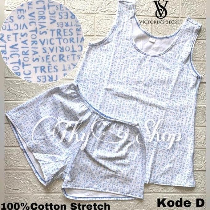 VICTORIA SECRET BAJU TIDUR VS SETELAN TANKTOP PIYAMA PAJAMAS VICTORIAS