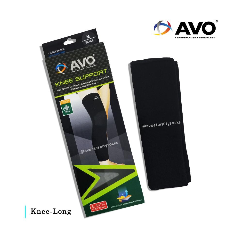 Manset Kaki Knee Support Long Deker Lutut Kaki Panjang Pelindung Lutut Deker Kaki Avo Voli Badminton