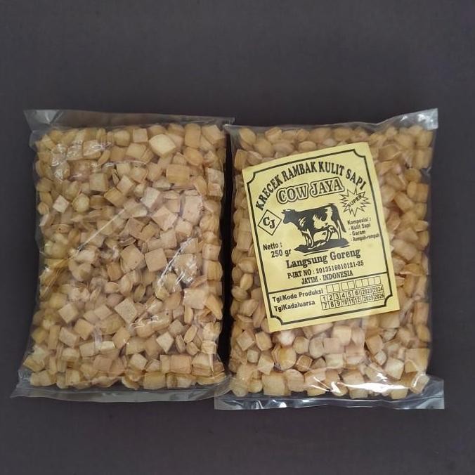 (Best) Krupuk rambak/krupuk rambak mentah kulit sapi asli kotak kecil 250 gr