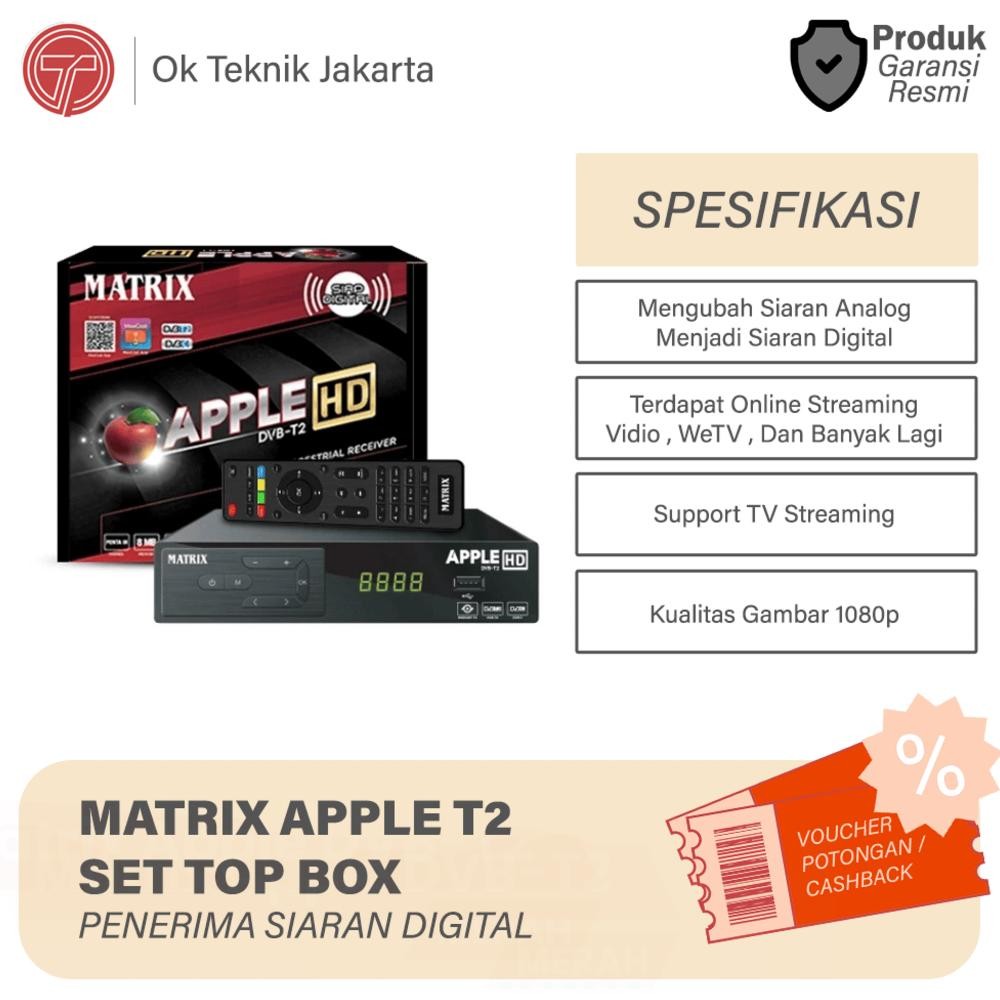 Er-6 [Bisa Cod]  Set Top Box Tv Digital Matrix Dvb T2 Apple Hd Ews / Set Top Box Matrix / Stb Tv Dig