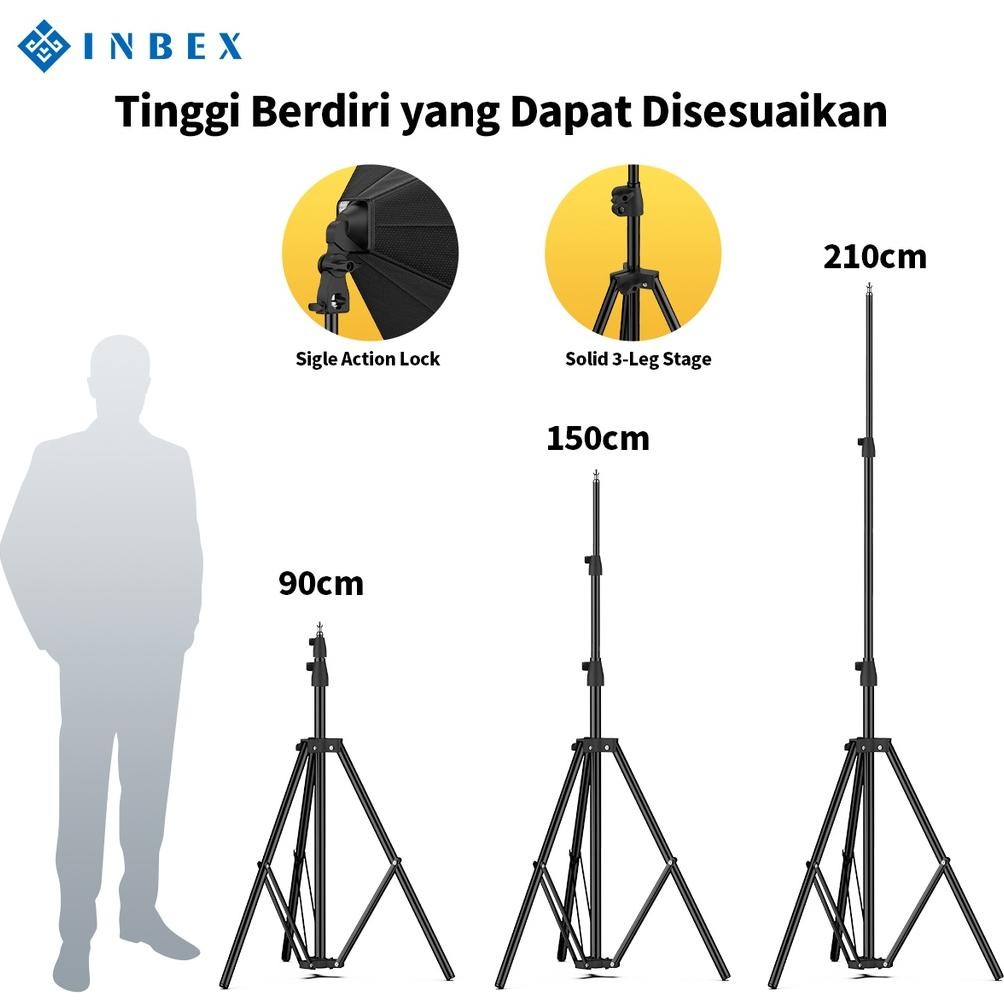 Inbex Lighting Studio Softbox Lighting Paket Studio Foto Light Stand 2M + Softbox/Untuk Live Streami