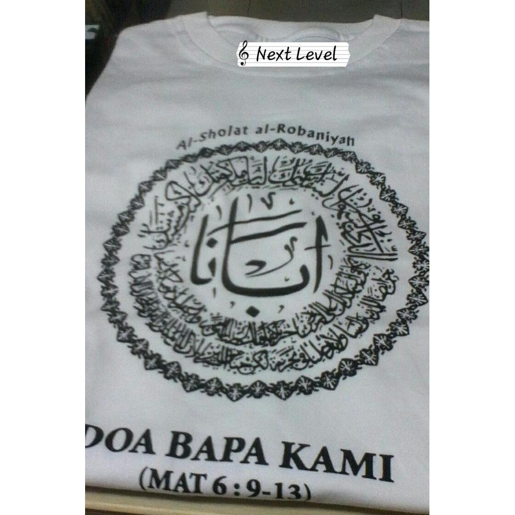 Kaos Kaligrafi Doa Bapa Kami