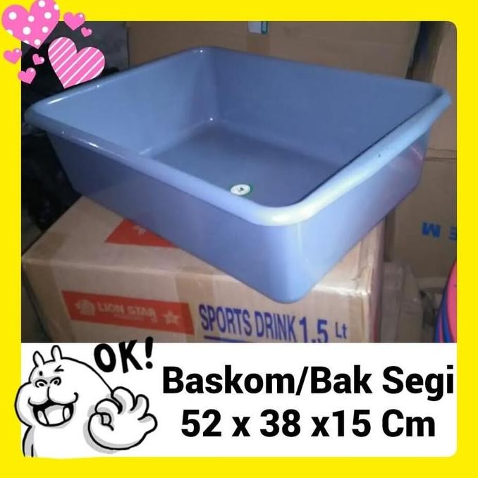 Baskom/Bak Segi(Kotak),Plastik Tebal, Serbaguna, Large
