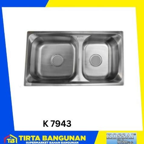 Kossai Sink Ks 7943 Bak Cuci Piring 2 Lubang + Afur