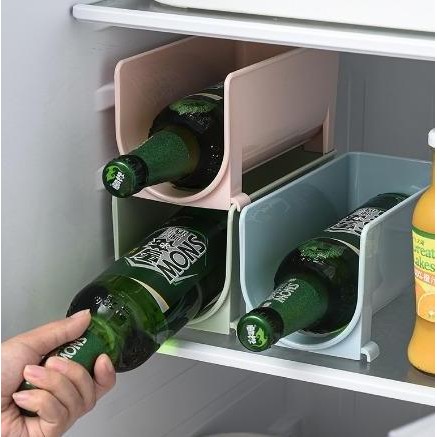Rak Tempat Botol Anggur Bir Wine Beer Bottle Holder Rack Susun Kulkas