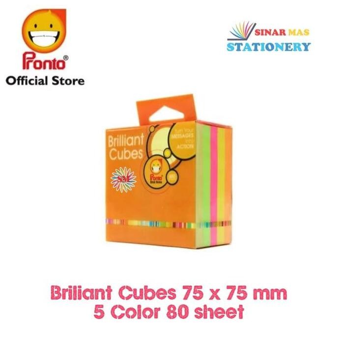 

Pronto Brilliant Cubes /Stick Notes Warna 75 X 75 Mm 5 Color 400 Sheet