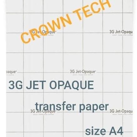 3G Jet Opaque Transfer Paper Kaos All Color. Dark Transfer Paper