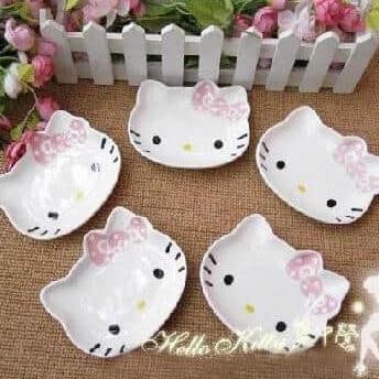 Piring Melamin Hello Kitty Original Cake /Buah 1 Set Isi 5