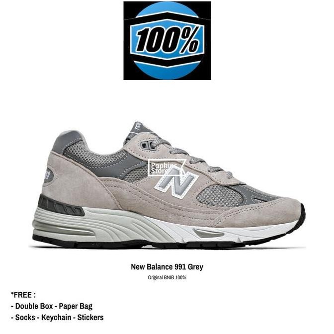 New  sepatu new balance 991 grey original bnib / sneakers new balance pria