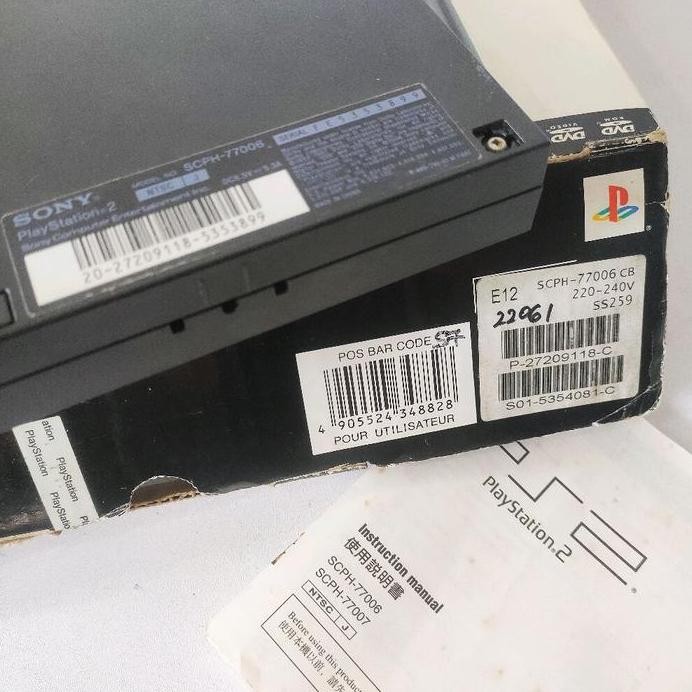 Ready  Sony PS2 slim Lengkap dus buku Junk/Power Mati