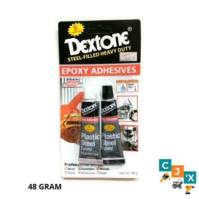 Lem Besi / Lem Epoxy / Lem Epoksi / Lem Hitam Putih Dextone 5 Menit