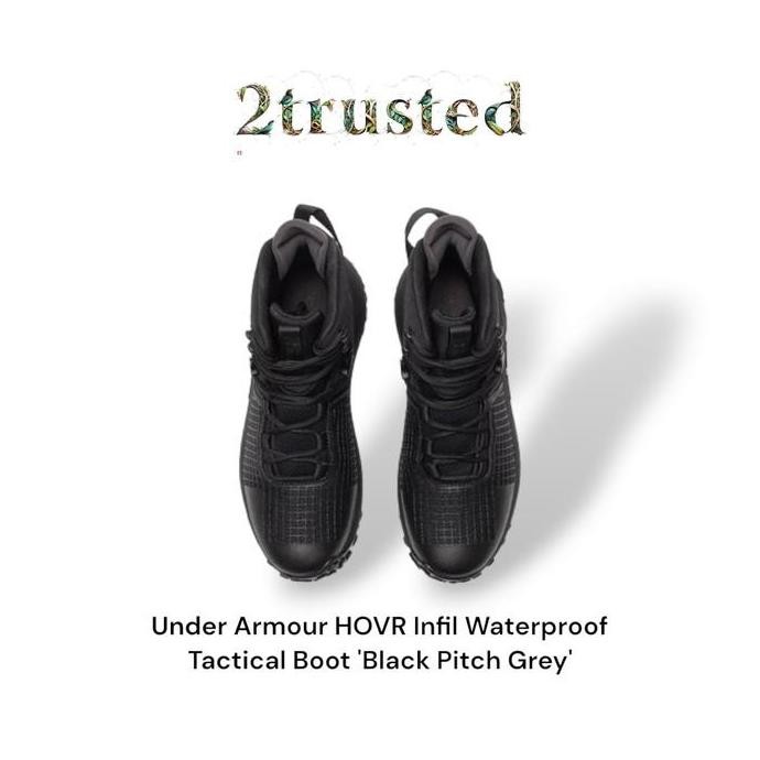 New  Sepatu Under HOVR Infil Waterproof Tactical Boot 'Black Pitch Grey'