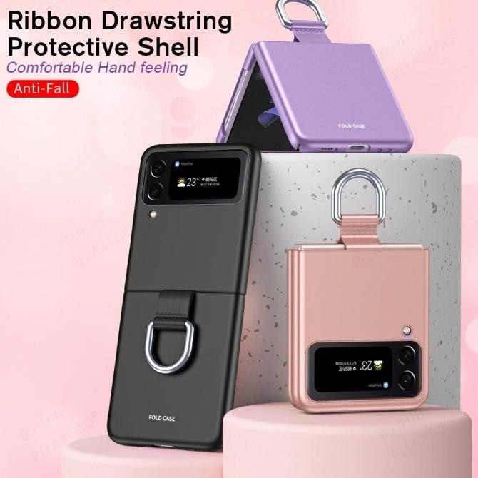 Promo Case With Finger Ring For Samsung Galaxy Z Flip4 Flip3 Case Sale