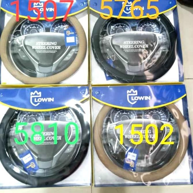 sarung stir kulit lowin hitam,cream,abu