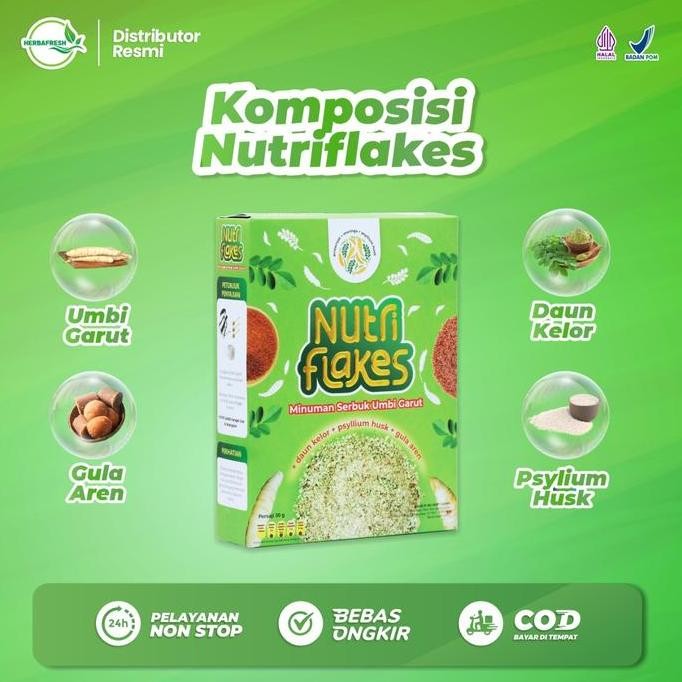 

New Nutriflakes Sereal Umbi Garut Solusi Permasalahan Lambung