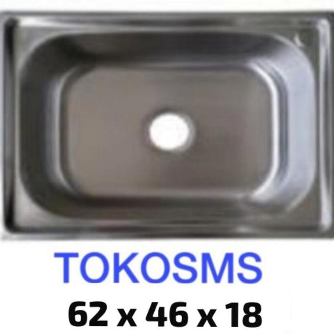 Bak Cuci Piring Sink 1 Lubang Bowl Kitchen Sink Tebal Bcp Dalam