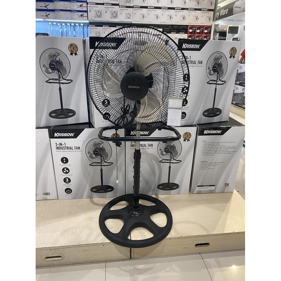 Promo Krisbow kipas angin besi tornado 3 in 1 18 inch dinding +berdiri+duduk COD