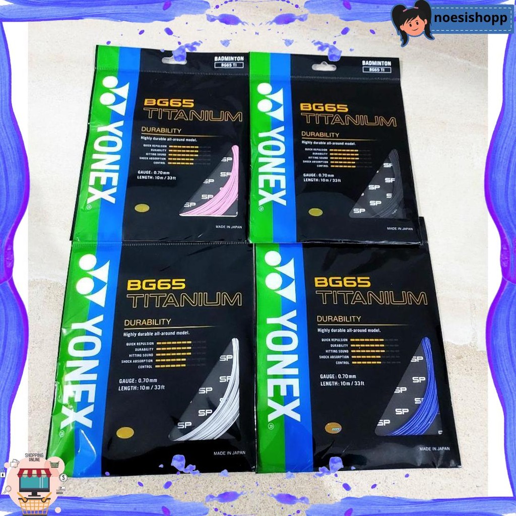 Grosir Senar Raket Badminton YONEX BG 65 TITANIUM Original