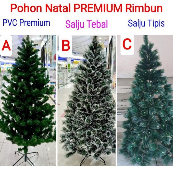 Pohon Natal Jarum Hijau Premium 180 Cm 2 Meter Dekorasi Ornamen Natal